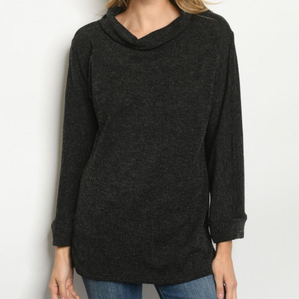 COZY OFF BLACK SWEATER